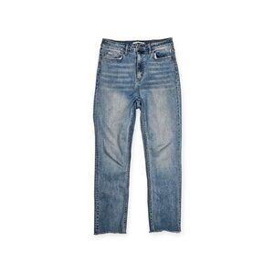 🛍️ Vervet High-Rise Distressed Straight Cropped Jeans - Women's 28